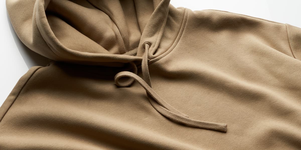 Close-up of premium hoodie fabric